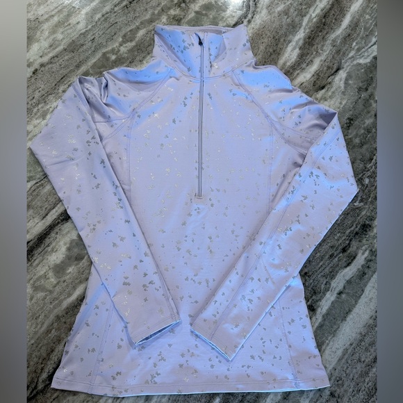 Under Armour ColdGear Cozy Shimmer 1/2 Zip Lilac Jacket Size Small - Picture 3 of 6